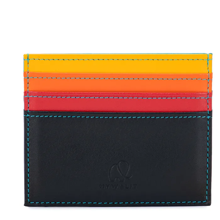 Women Mywalit Credit Card Holders|Men Wallets|Double Sided Credit Card Holder Black Pace