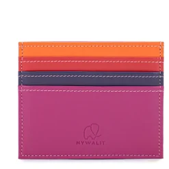 Women Mywalit Credit Card Holders|Women Wallets|Double Sided Credit Card Holder Sangria Multi