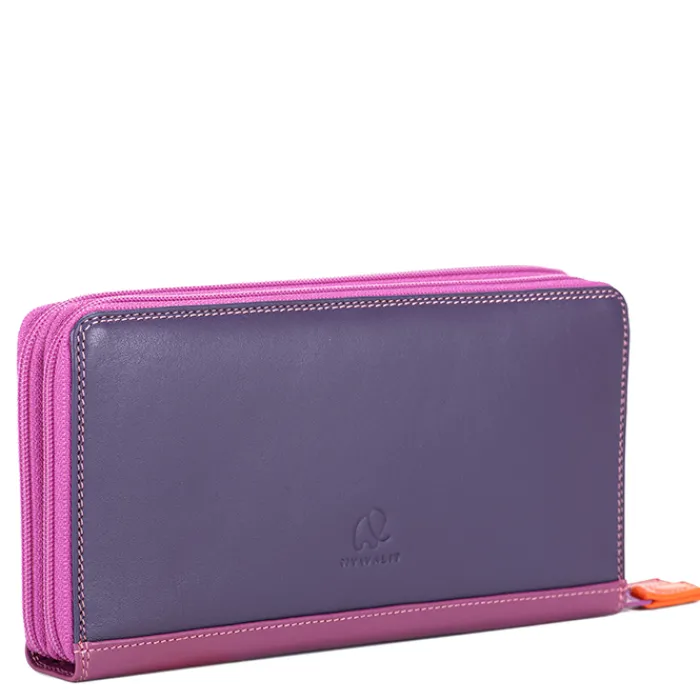 Women Mywalit Zip Around Wallets|Women Wallets|Large Double Zip Wallet Sangria Multi