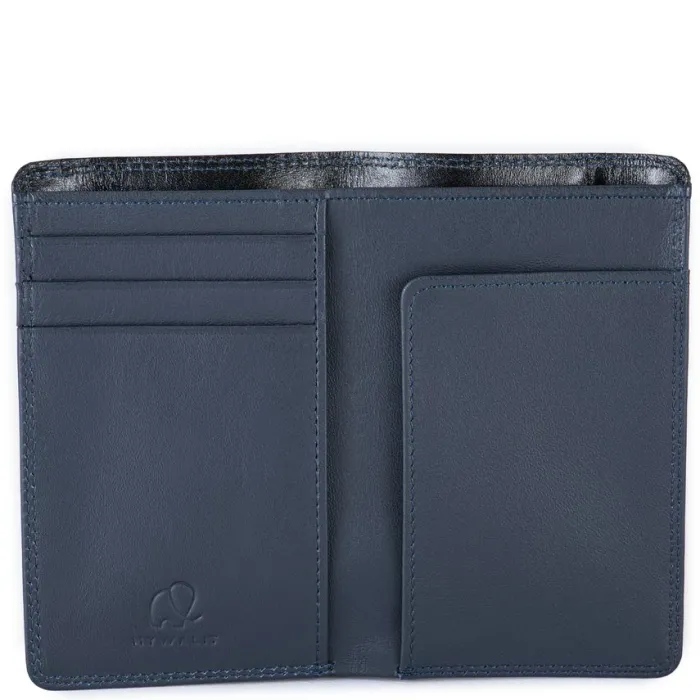 Mywalit Men Wallets|Men's Bi-colour Mini Bi-Fold Wallet Black-Blue
