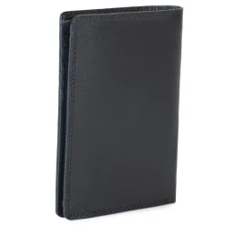 Mywalit Men Wallets|Men's Bi-colour Vertical Bi-Fold Wallet Black-Blue