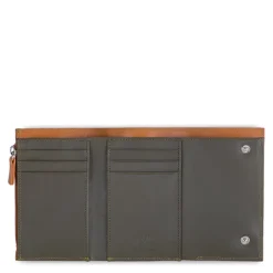Mywalit Rfid Protected|Men Wallets|Men's Tri-fold Wallet with Zip Tan-Olive