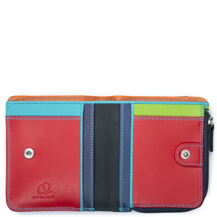 Women Mywalit Women Wallets|Mini BiFold Zip Wallet Black Pace