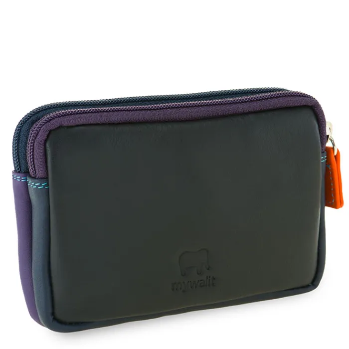 Women Mywalit Pouches|Coin Purses|Small Leather Double Zip Purse Black Pace