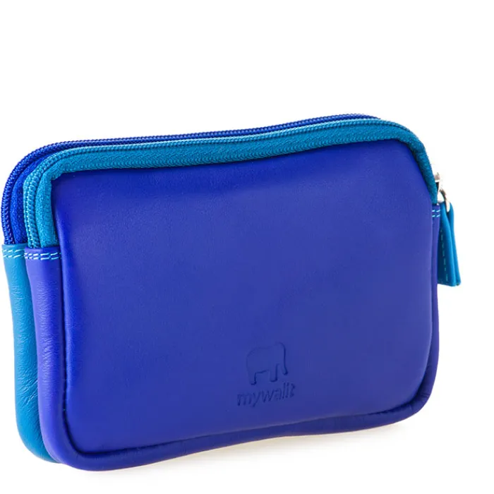 Women Mywalit Pouches|Coin Purses|Small Leather Double Zip Purse Seascape