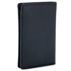 Mywalit Men Wallets|Vertical BiFold Wallet with Coin Pocket Black