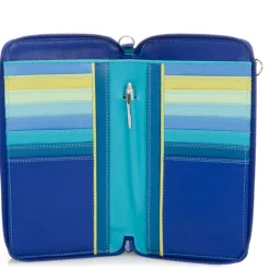 Women Mywalit Travel Organisers|Zip Around Wallets|Zip Round Multi Purse with Shoulder Strap Seascape