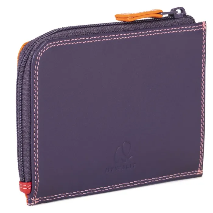 Women Mywalit Coin Purses|Credit Card Holders|Zipped Coin Purse with C/C Holder Sangria Multi